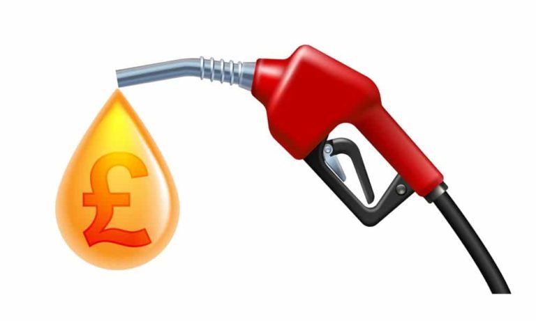 A fuel pump drops oil with a pound sign in it
