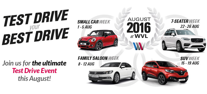 Test Drive your Best Drive this August at WVL