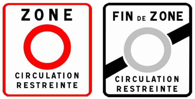 Crit'Air zone signs